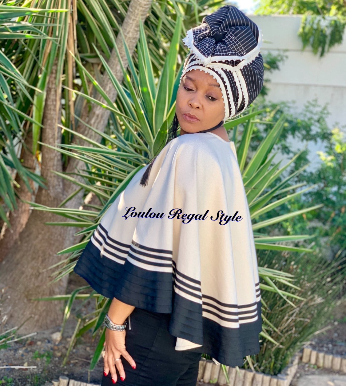 COMBO- Headwrap Cape & Earrings