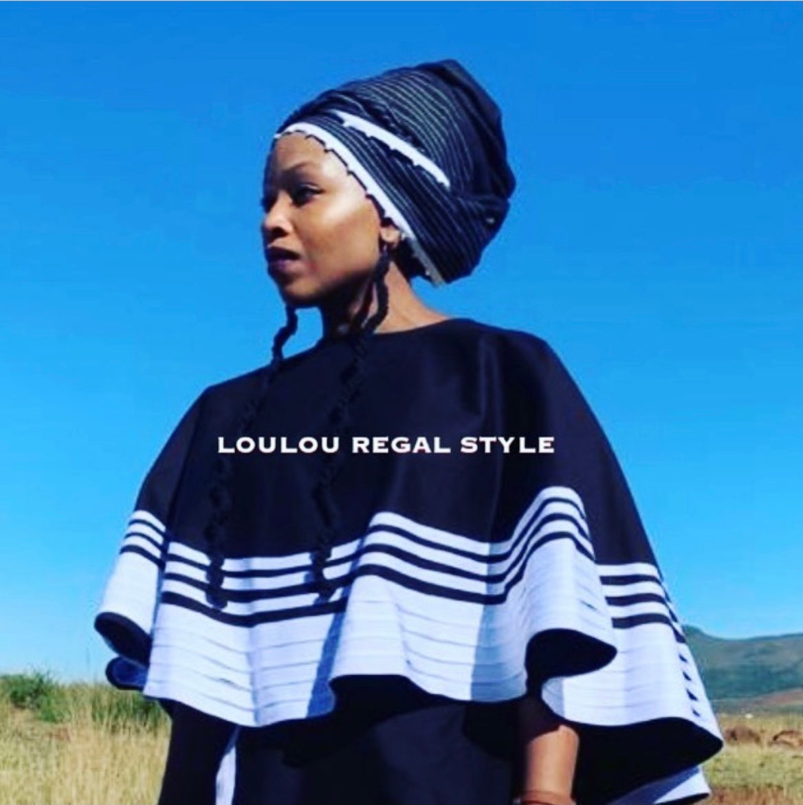 COMBO- Headwrap Cape & Earrings